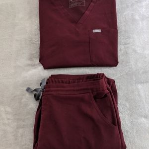Burgundy FIGS Scrubs Set